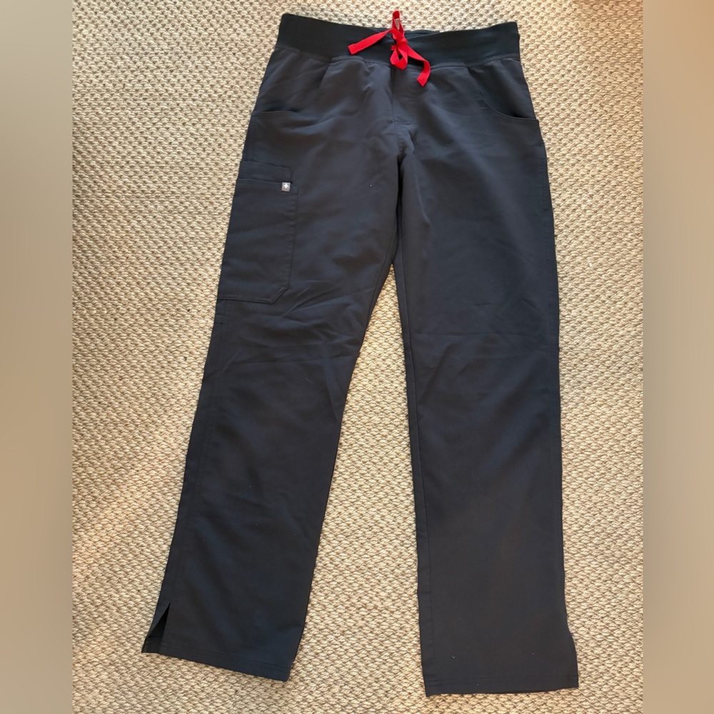 Figs Charcoal Grey Kade Cargo scrub pants